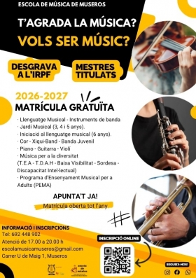MATRÍCULA GRATUÏTA - Societat Unió Musical Museros