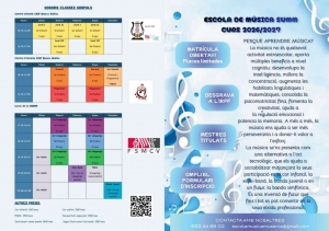 Horari curs 2026-2027 - Societat Unió Musical Museros
